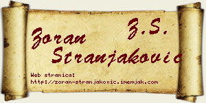 Zoran Stranjaković vizit kartica